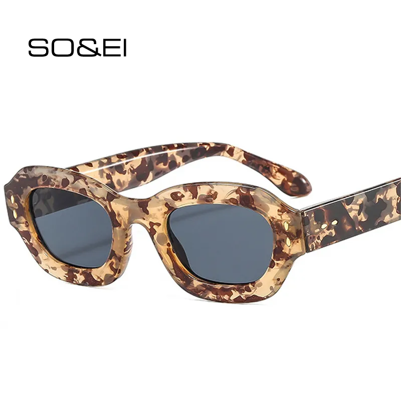 Women Trendy Polygonal Shaped Frame All-match Sunglasses