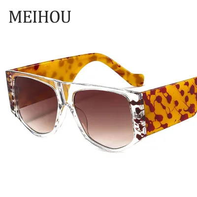 Unisex Unique Oversized Frame Wide Temples Design Sunglasses