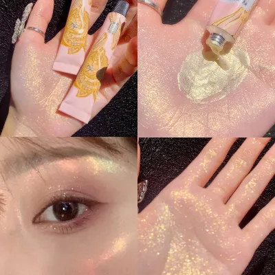 Waterproof Contouring Highlight Liquid Diamond Shining Brighten Face Body Shimmer Makeup Highlighter