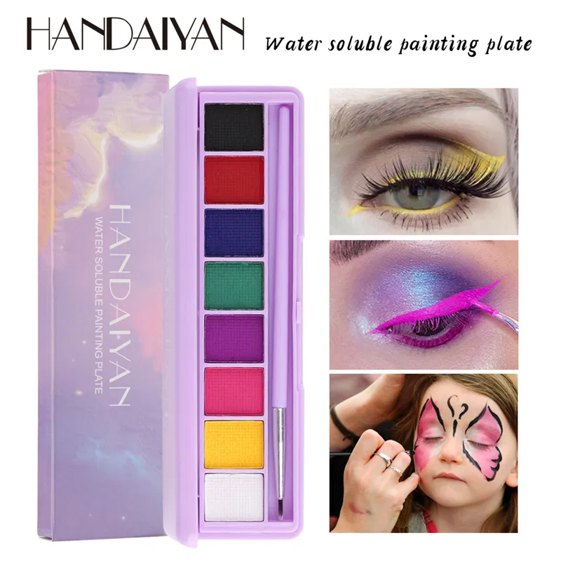 8 Colors Face Body Painting Oil Cream Flash Tattoo Painting Art Makeup Palette