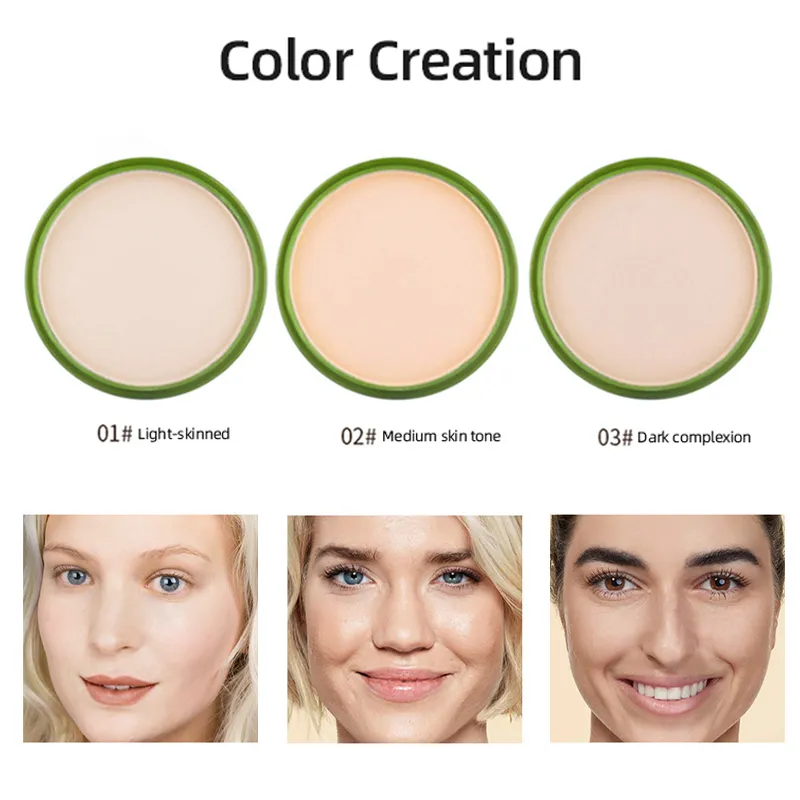 Aloe Vera Moisturizer Face Powder Smooth Foundation Pressed Powder Makeup Concealer