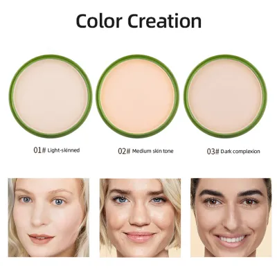 Aloe Vera Moisturizer Face Powder Smooth Foundation Pressed Powder Makeup Concealer