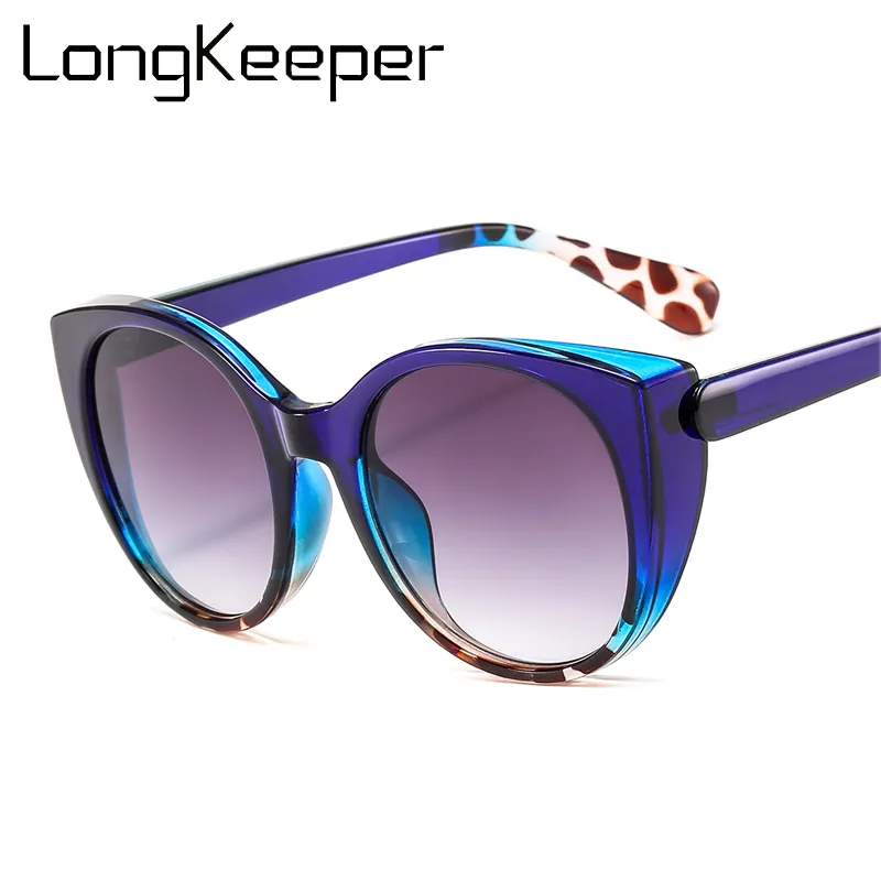 Women Classic Cat Eye Shaped Frame Gradient Lens Sunglasses