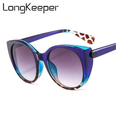 Women Classic Cat Eye Shaped Frame Gradient Lens Sunglasses