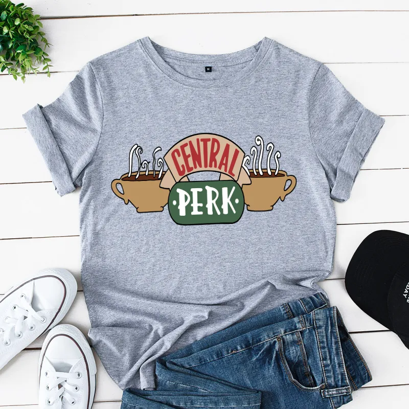 Wholesale Women Casual Central Perk Short Sleeve T-Shirt
