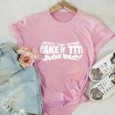 Women Casual Loose Plus Size Round Neck Short-sleeved Letter Printed Colored T-shirt