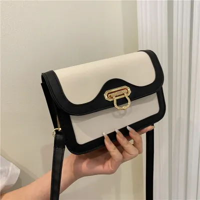 Women Fashion Flap Buckle Design PU Crossbody Bag