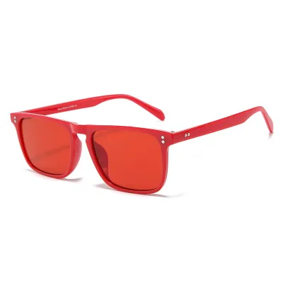 Unisex Fashion Square Plastic Frame Sunglasses