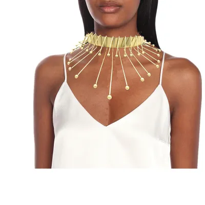 Women Fashion Exaggerated Flower Geometric Alloy Necklace