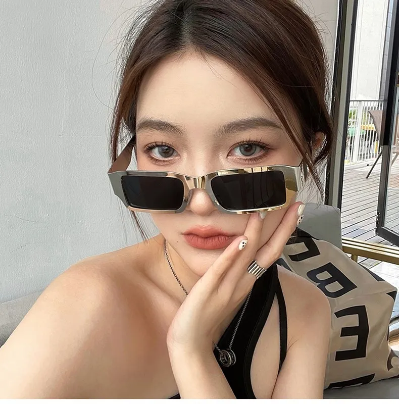 Unisex Fashion Vintage Square Frame Uv Blocking Sunglasses