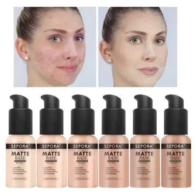 Waterproof Matte Liquid Foundation Cream Natural Concealer Base