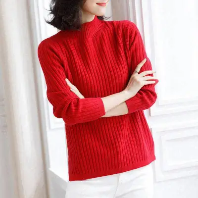Women Basic Casual Loose Solid Color Long Sleeves Sweater