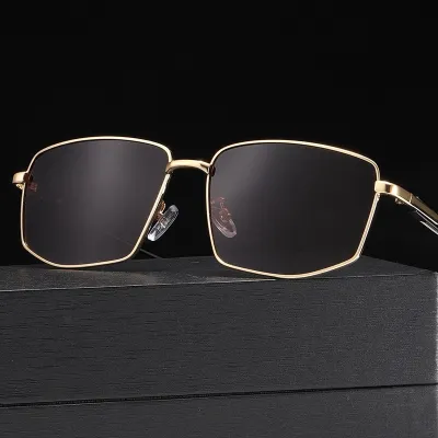 Men Fashion Polygonal Frame Uv Blocking Sunglasses