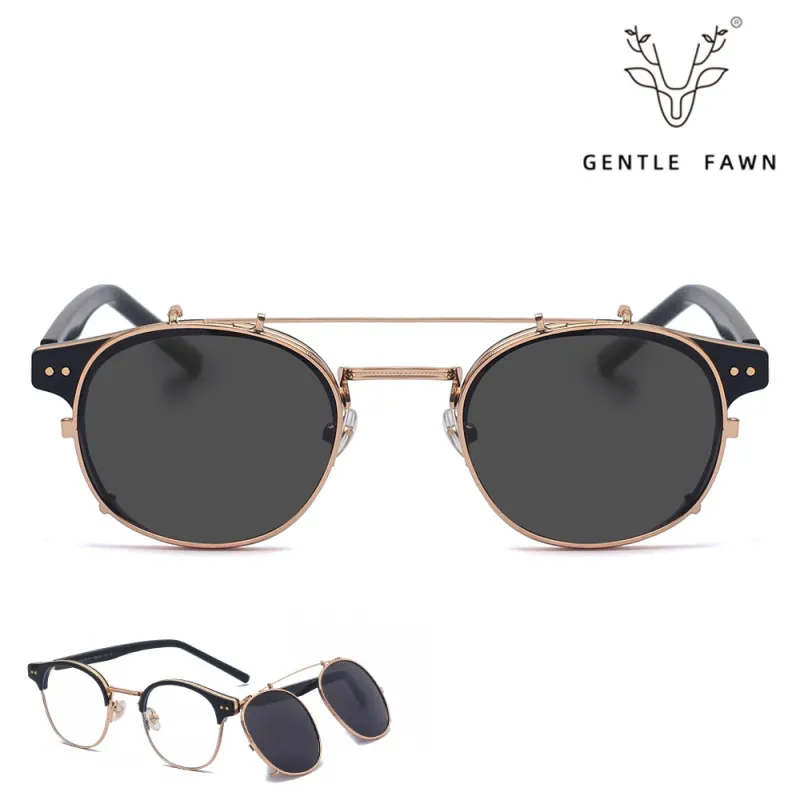 Unisex Fashion Oval Metal Frame Tac Lens Sunglasses