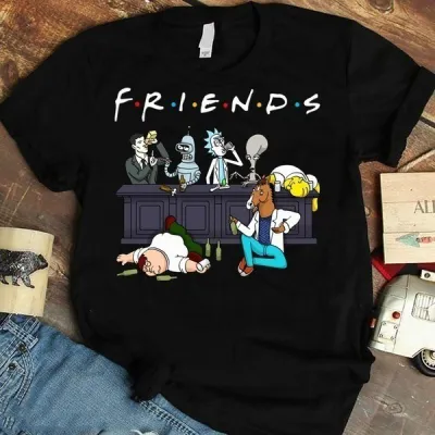 Women Fashion Basic Spoof Cartoon Print Short Sleeve T-Shirt