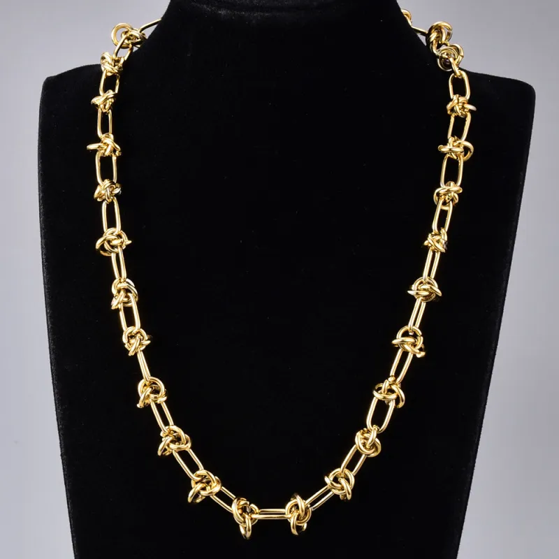 Women Fashion Exaggerated Chain Titanium Steel Necklace