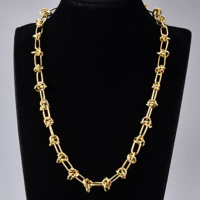 Women Fashion Exaggerated Chain Titanium Steel Necklace