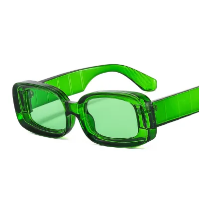 Unisex Fashion Square Frame Multicolor Thick Edge Sunglasses