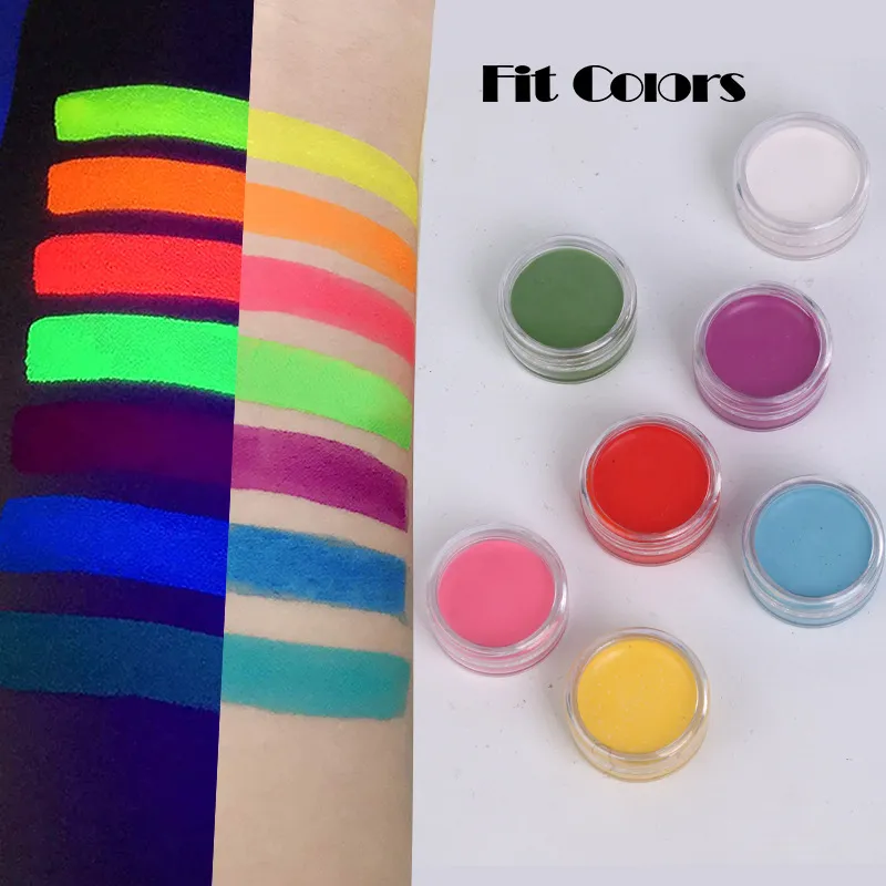12 Colors Fluorescent Eyeliner Halloween Face Multicolor Paint Makeup