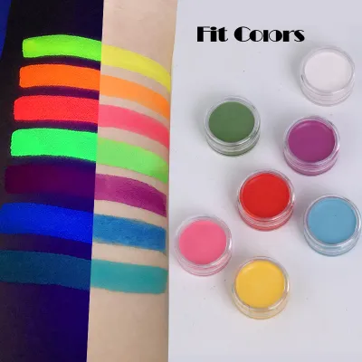 12 Colors Fluorescent Eyeliner Halloween Face Multicolor Paint Makeup
