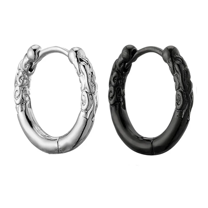 Unisex Fashion Silver Black Gold Hoop Stick Earrings 1Pc