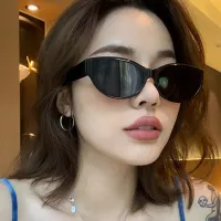 Women Retro Oval Resin Lens Sunglasses