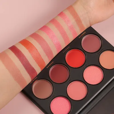 Wholesale 8 Colors Optional Highlighter Blusher Palette