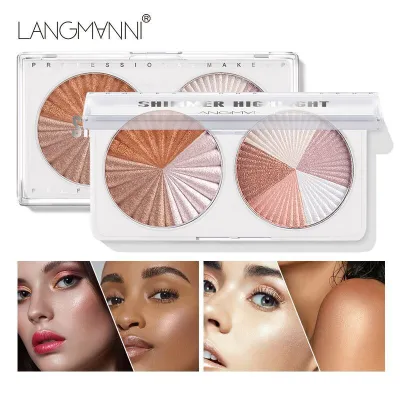 Wholesale Double Disc Mix Color Highlighter Contour Palette