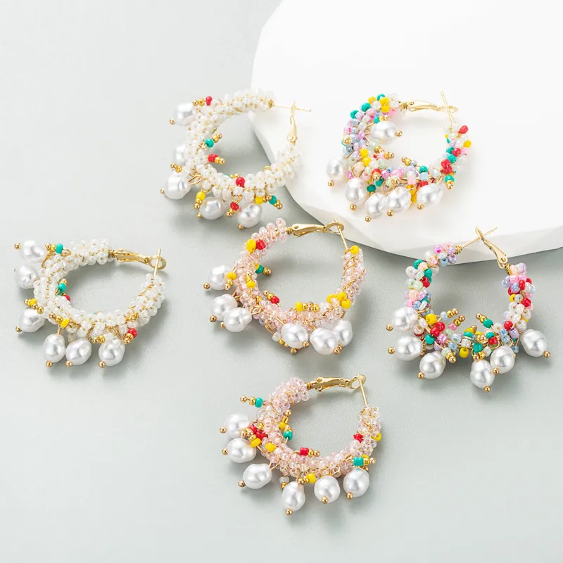 Bohemian Ethnic Geometric Bead Small Fresh Flow Earrings