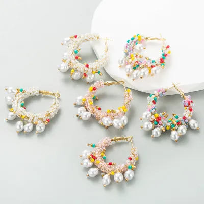 Bohemian Ethnic Geometric Bead Small Fresh Flow Earrings