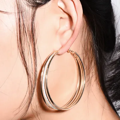 Creative Design Multilayer Frosted Earrings