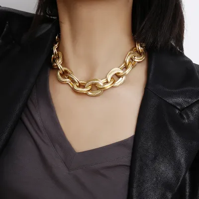 Vintage Metal Chain Choker Necklace