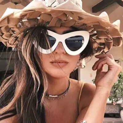 Women Fashion Big Frame Cat-eye Sunglasses